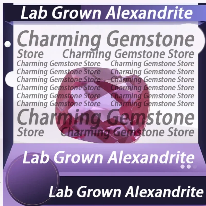 

Cushion Shape Lab Grown Alexandrite Color Changing Stone Wholesale DIY Ring Necklace Earrings Main Materials with Certificate
