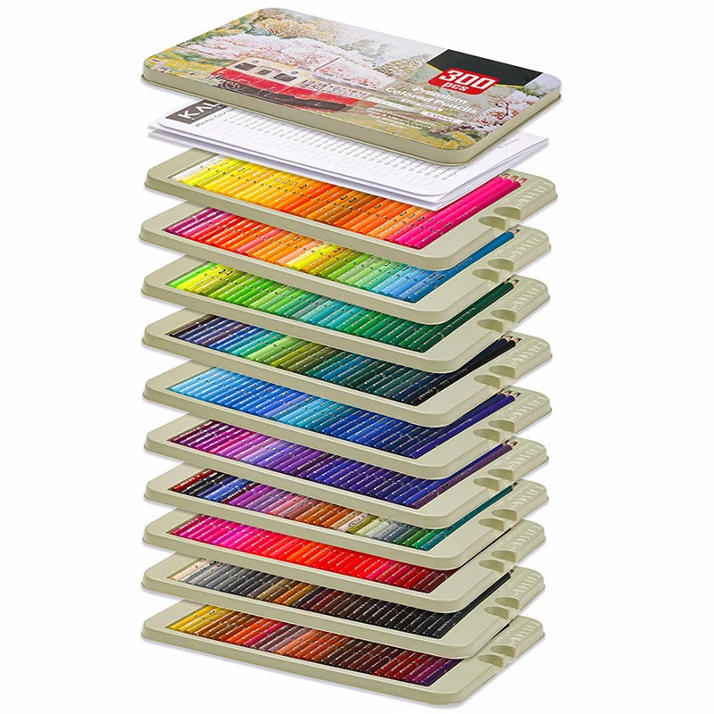 boite-en-fer-de-300-couleurs-ensemble-de-crayons-de-couleur-graffiti-artistique-ensemble-de-dessin-de-crayons-de-couleur-a-base-d'huile-ensemble-de-crayons-de-dessin-de-couleur-hb