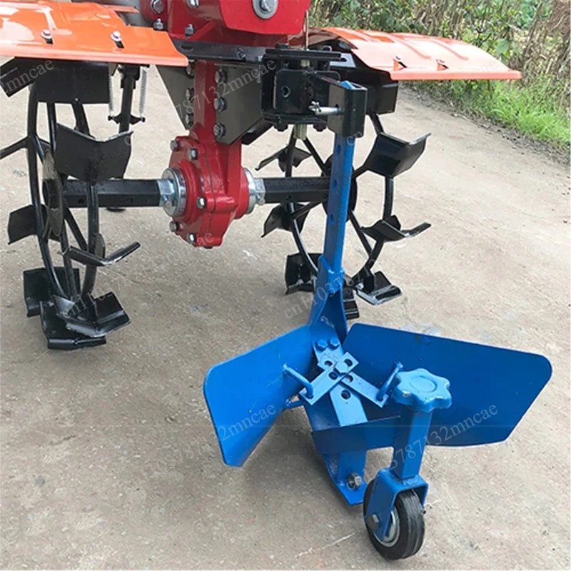 マイクロティラー溝掘り機-溝掘りプラウ-調整可能な手持ち式多機能小型果樹園施肥溝掘り機