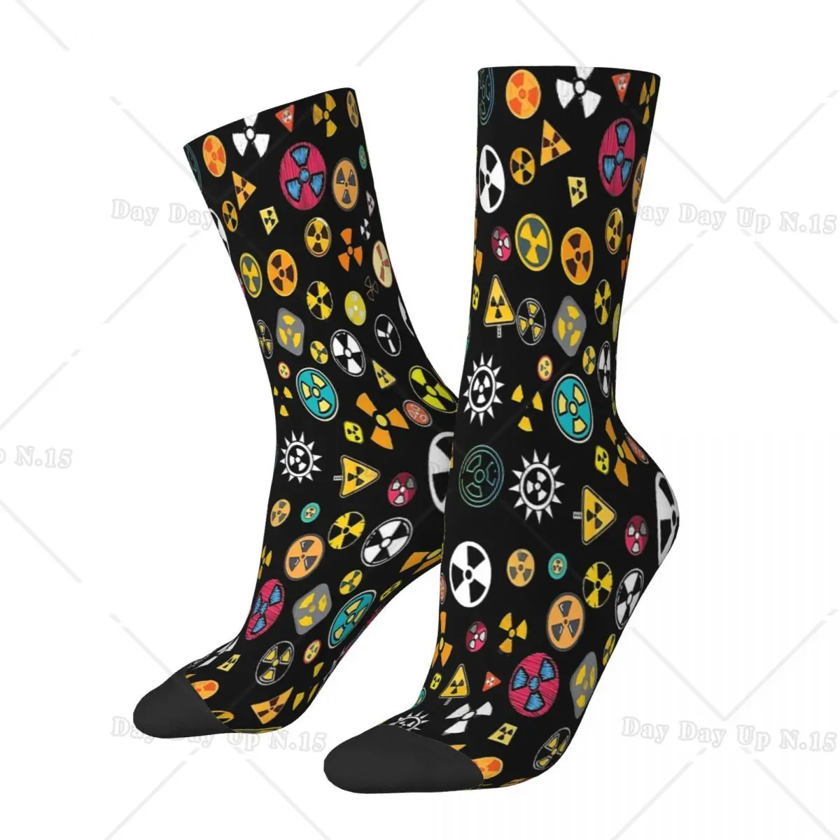 Radiation Warning Symbols Chemistry Chemist Science Scientist Socks Male Mens Women Autumn Stockings Printed