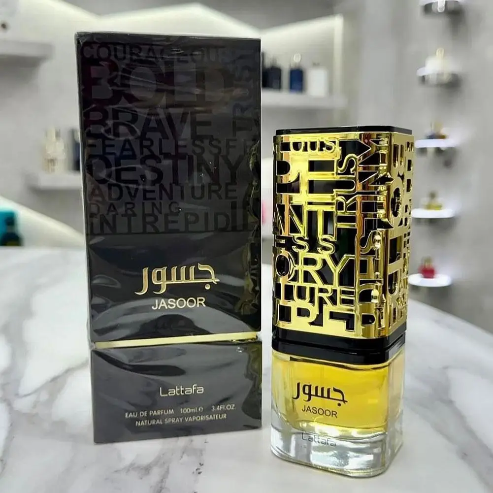 Perfume Lattafa de Dubái, Jasoor, bergamota, tabaco, cardamomo, Perfume árabe de Oriente Medio, especias naturales seleccionadas, Perfume avanzado