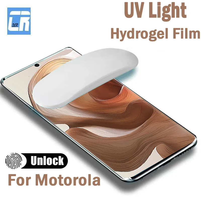 

UV Light Hydrogel Film for Motorola Edge 50 Ultra 40 30 Neo Fusion Curved Screen Protector for Moto Edge 50 40 Pro Not Glass