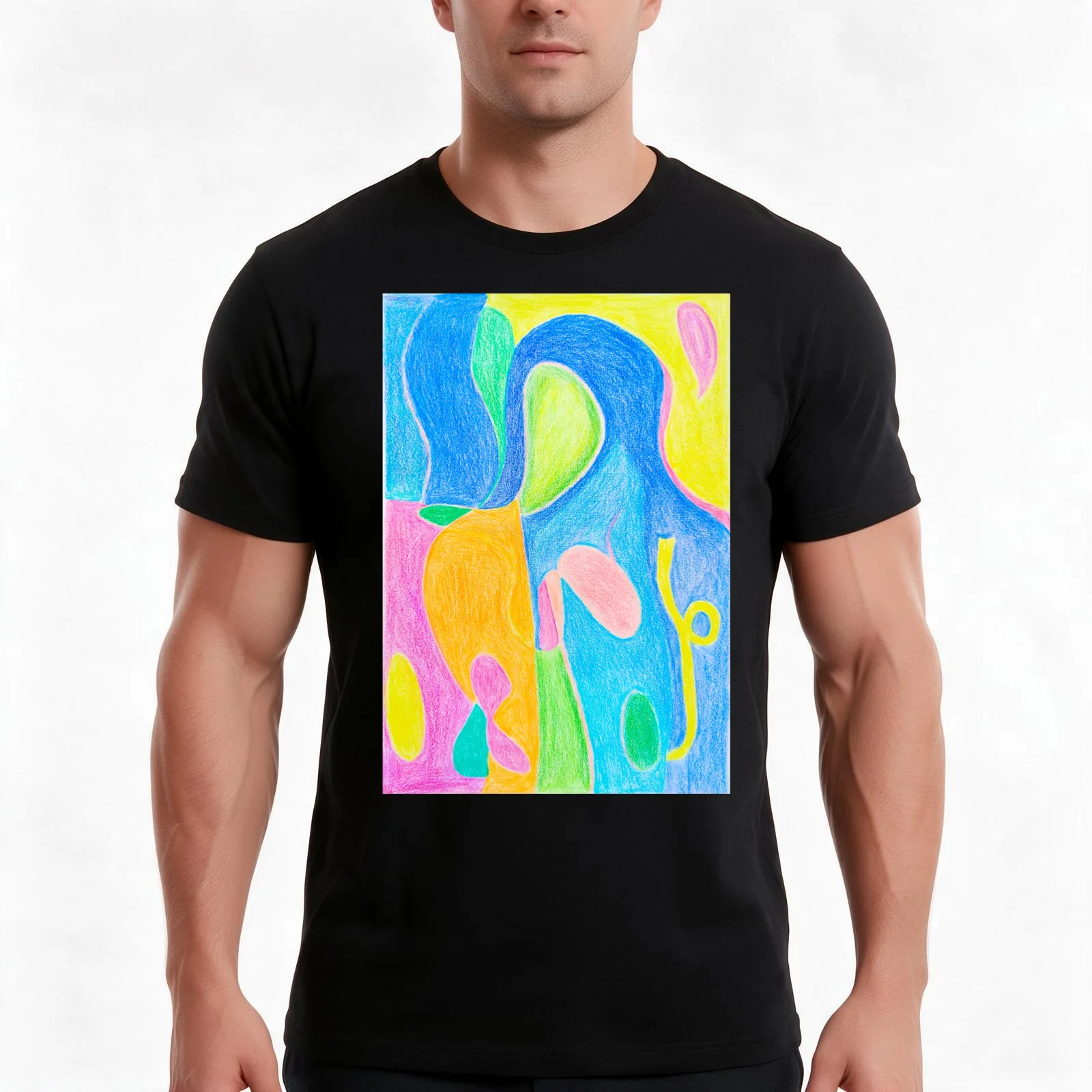 Grace Soul Portrait Intuitive Art T-Shirt Summer Casual Cotton Tee Oversized Streetwear Tops Vintage Graphic Print