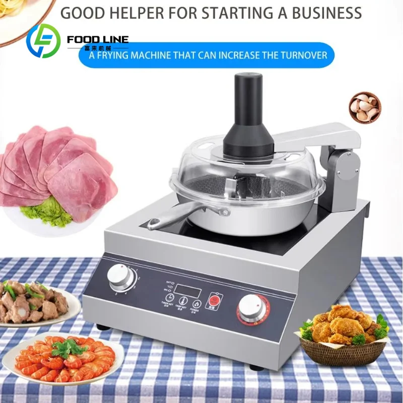 Customized Self Cooking Robot  Automatic Wok Mechanical Chef for Food Cooking Fried Egg Rice Fried Noodles Intelligent Cooking