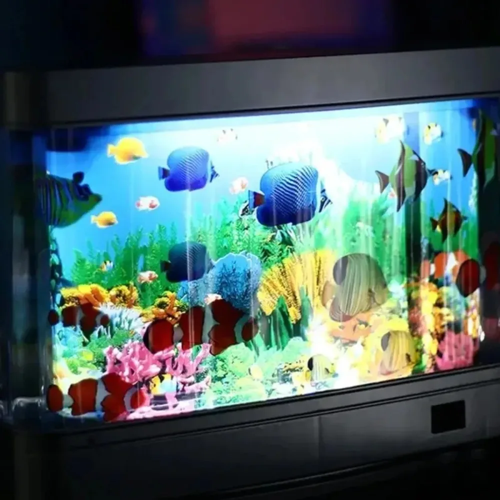 Virtual Fish Tank Lights Ocean Aquarium Decorations Artificial Tropical Fish Tanks Aquarium Decorations Atmosphere Night Lights