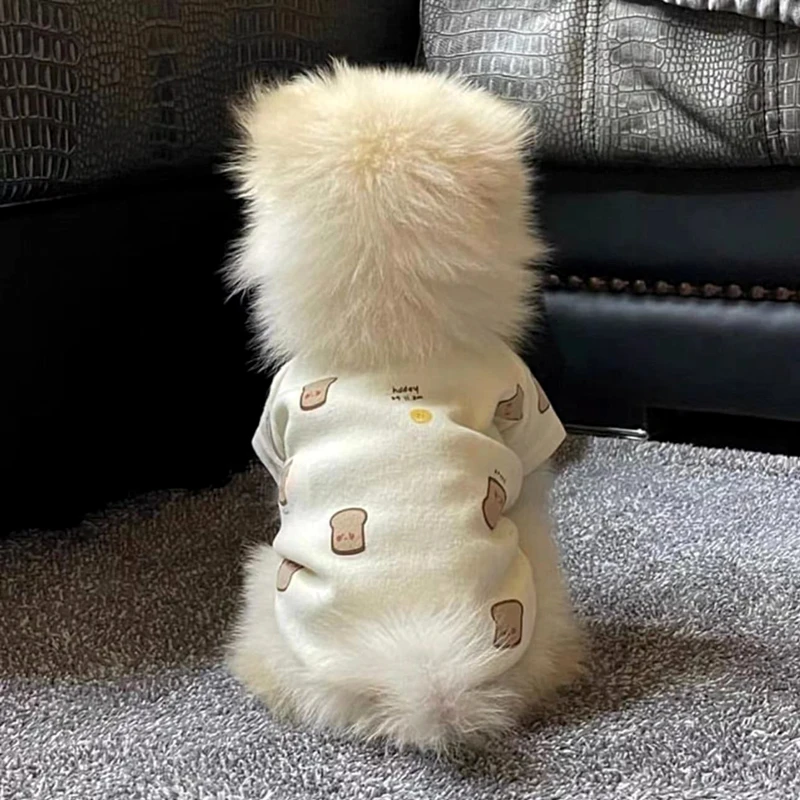 Bichon Toast Vest Pet Summer T-Shirt Teddy Soft Pullover Yorkshire Two Leg Clothes Popular Dog Clothes