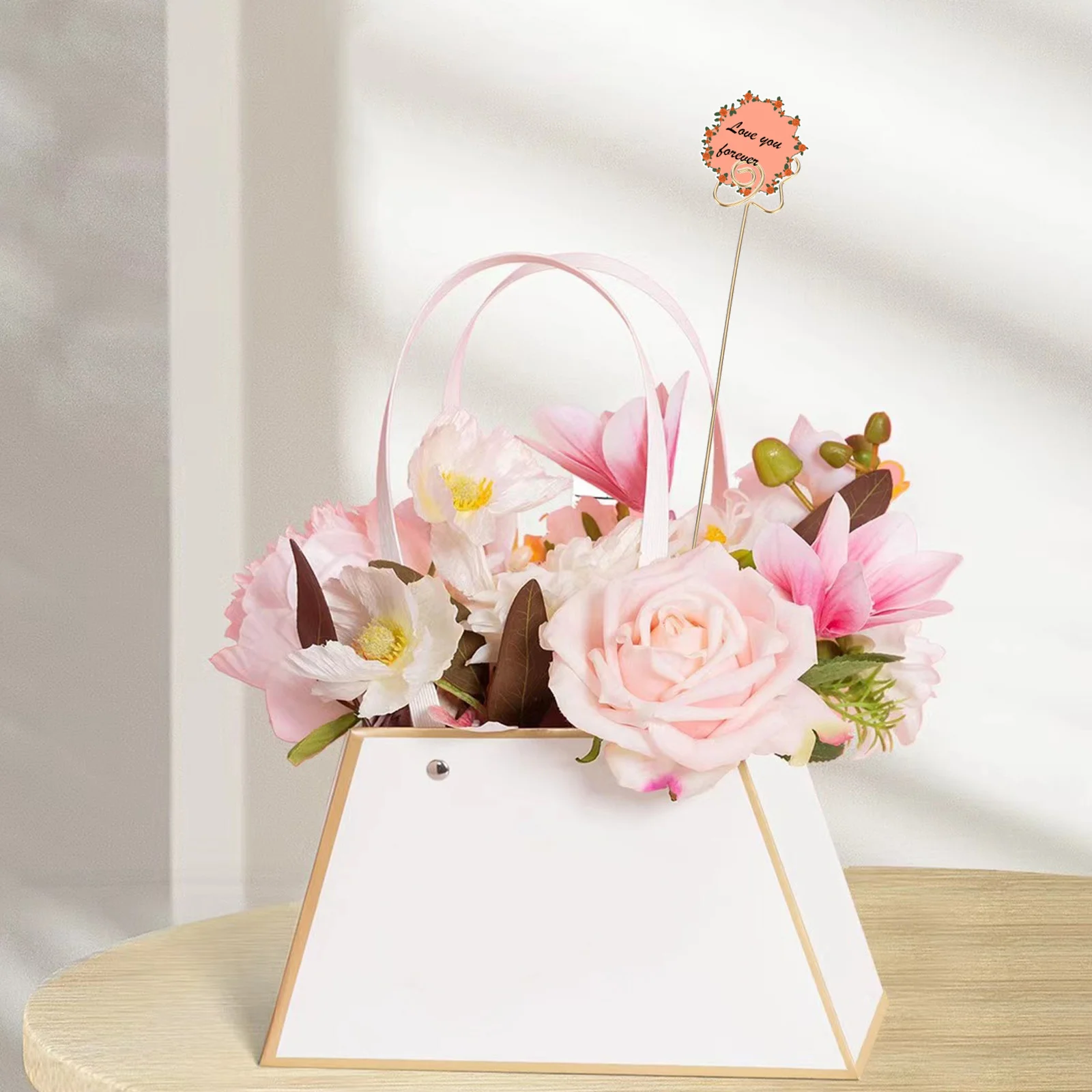 30개 금속 카드 클립 세트 꽃꽂이 액세서리 DIY 부케 픽 홀더 스틸 플로럴 카드 홀더 파티 장식