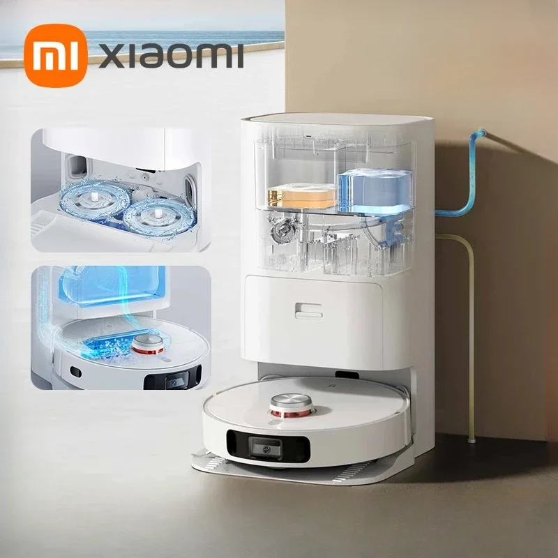 XIAOMI MIJIA-Aspirateur Robot Omni 1S B116, Base Intelligente D343, Machine à Élimination, Collecte de Poussière, Auto-Livres, AfricS6