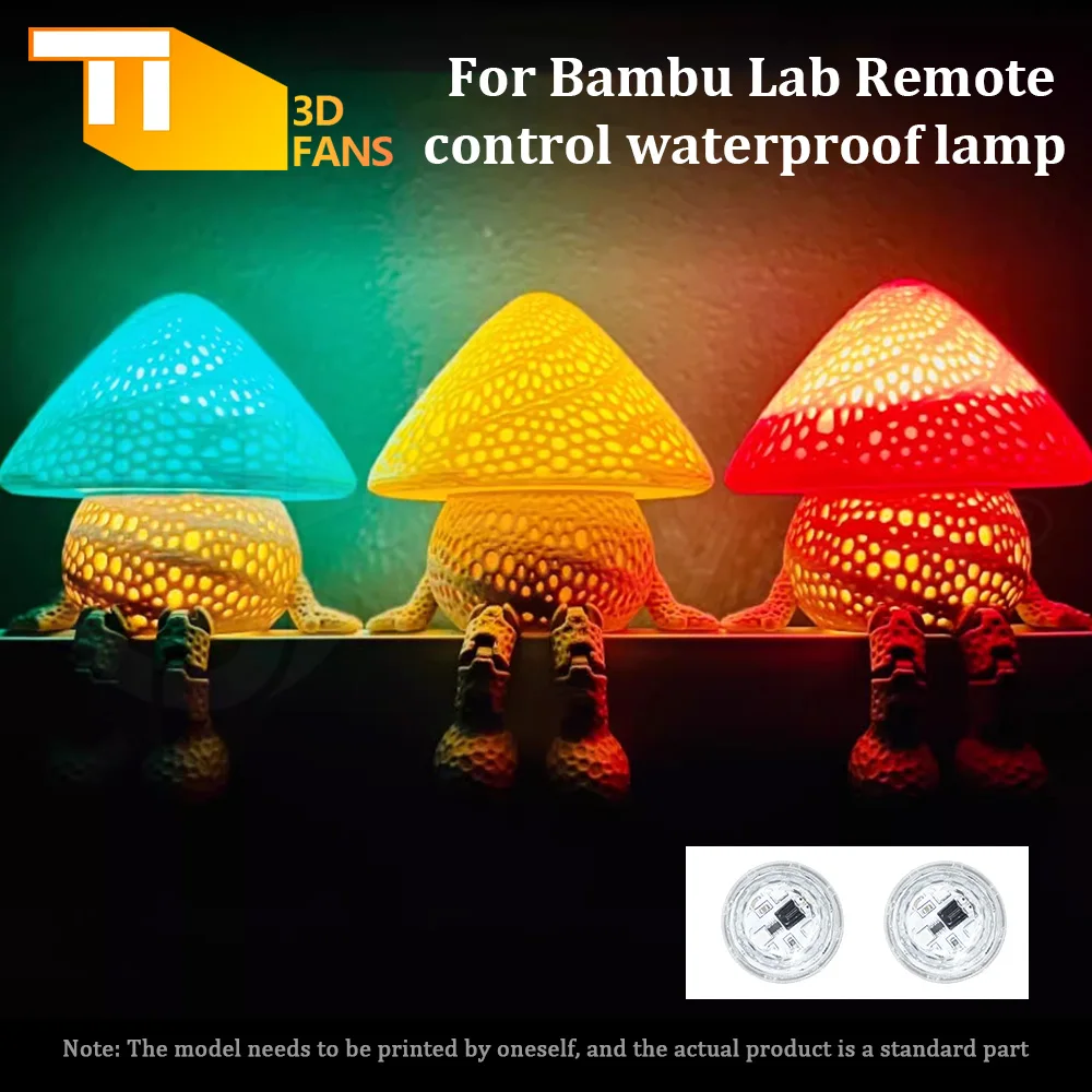 

Для Bambu Lab RGB светодиодный пульт дистанционного управления водонепроницаемая лампа KC020 разноцветные атмосферные огни декоративные светильники для 3D-принтеров