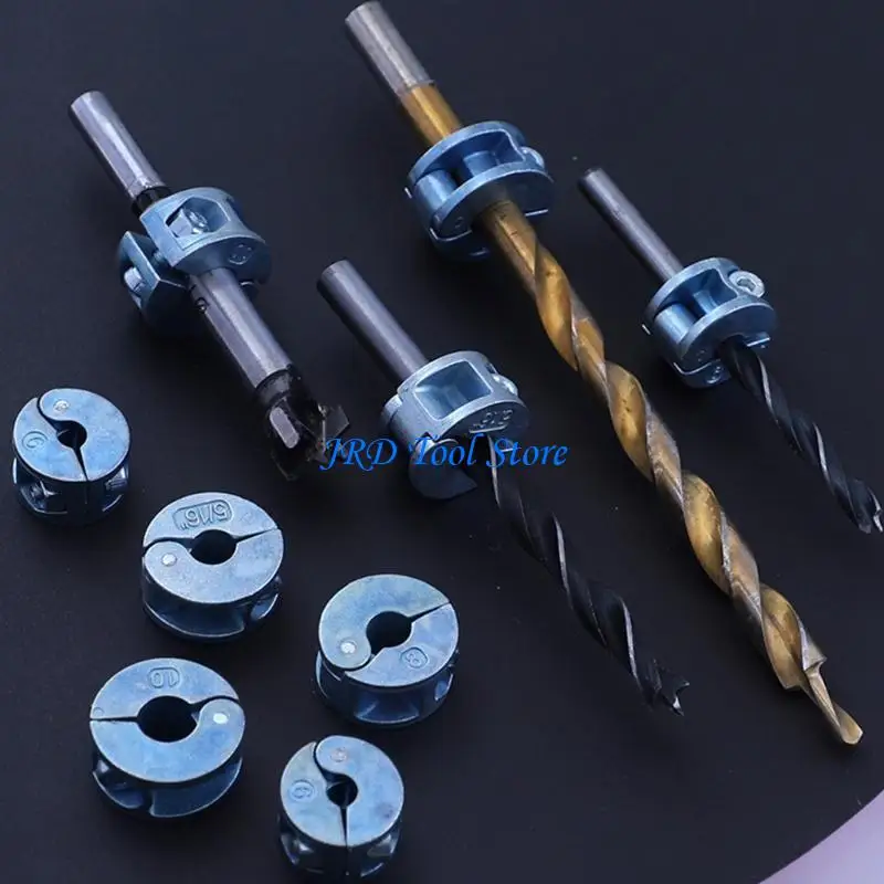 A2UD Zinc Alloy Woodworking Tool Bor Locator Kedalaman Stop Collars Ring Positioner
