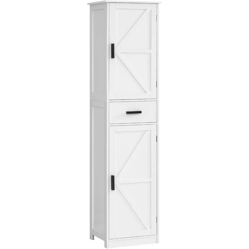 

Tall Bathroom Cabinet, Storage Cabinet with 6 Shelves & Drawer, Bathroom Storage Cabinet with Adjustable Shelves