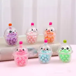 New Pearl Milk Tea Cup Squeeze Toy Cute Pearl Shell Voice-activated Pearls Ball Pinch Sensory Toys For Kids To Relieve Stress