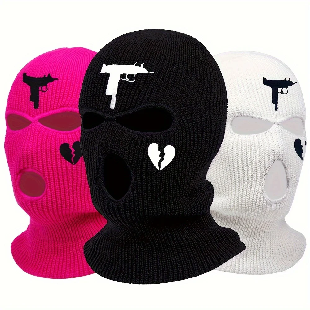 1/3PC outdoor cycling special heart breaking pattern knitted