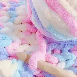 DIY Yarn Chunky Giant Chenille Yarn Crochet Yarns Hilos Para Tejer A Ganchillo Crochet Blanket Carpet Knitting Arm-Knit Cushion