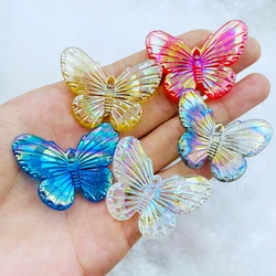 10 pçs novo bonito dos desenhos animados borboleta resina plana voltar cabochão scrapbook kawaii diy enfeites charme acessórios f87