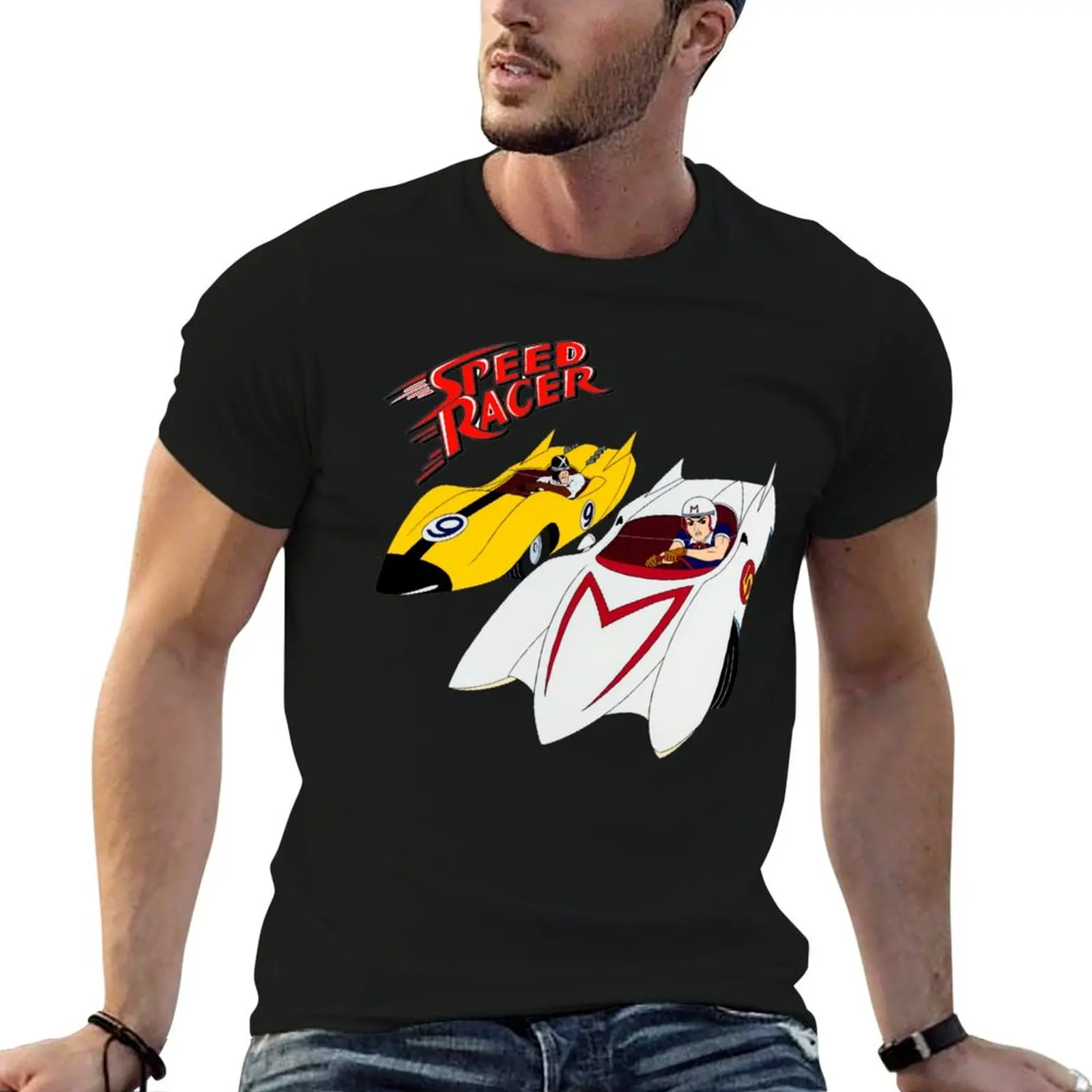 Camiseta SPEED RACER - RACER X, camisetas para hombre, paquete de camisetas blancas para hombre, camisetas con estampado gráfico para hombre