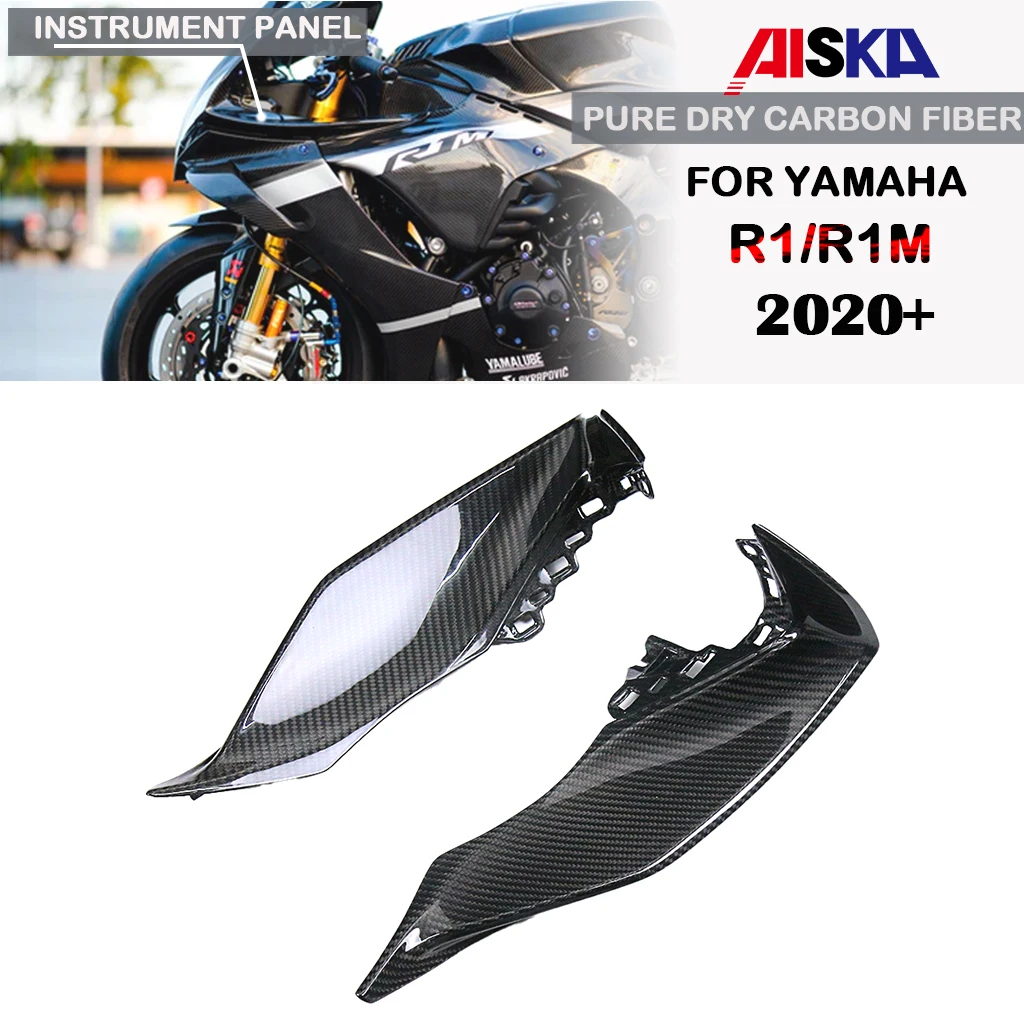 

Motorcycle Accessories Dashboard Side Panels Front Fairing Kit Dry Carbon Fiber For YAMAHA YZF R1 R1M 2020 2021 2022 2023 2024