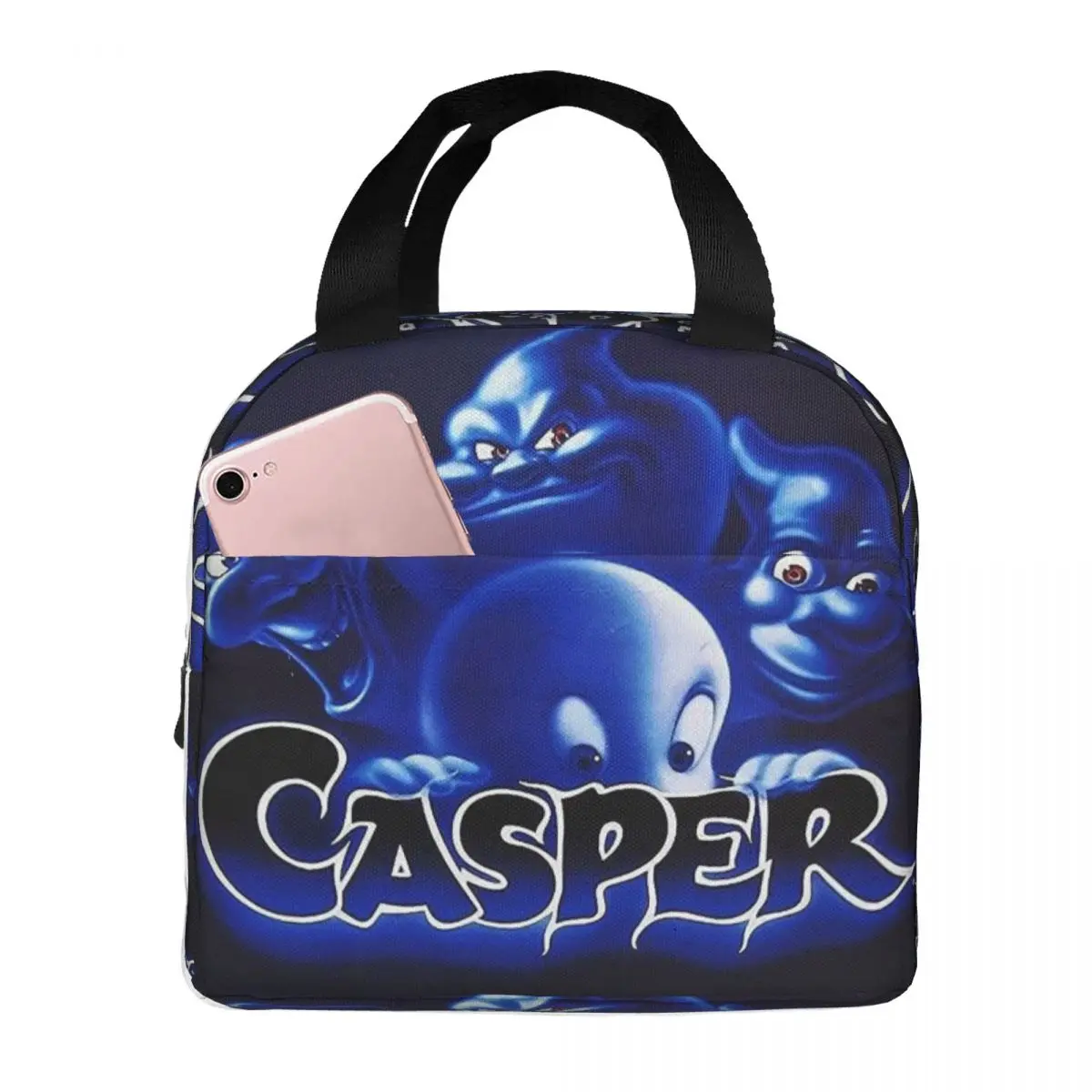 

Изолированная сумка для обеда The Ghost Casper для детей, школьный холодильник, термосумка для еды, герметичная коробка для завтрака, контейнер