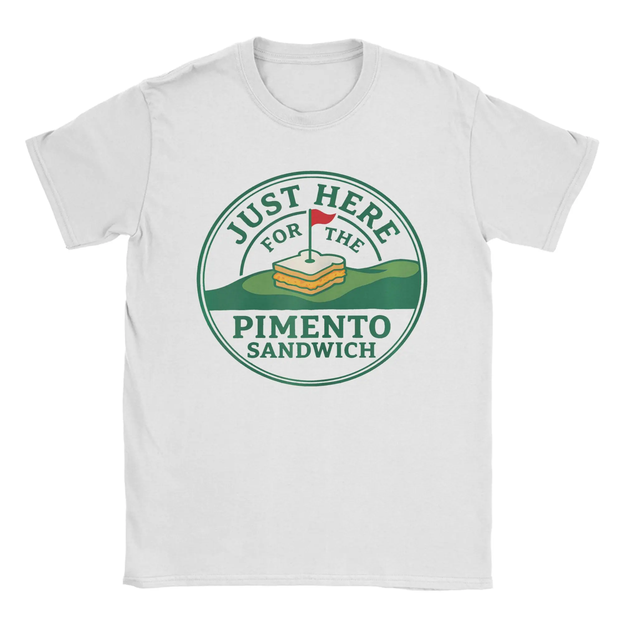 Casual T-Shirt Summer Just Here For The Pimento Cheese Sandwich Golf Humor Season T-Shirts  Pure Cotton Tshirt for Men Tees