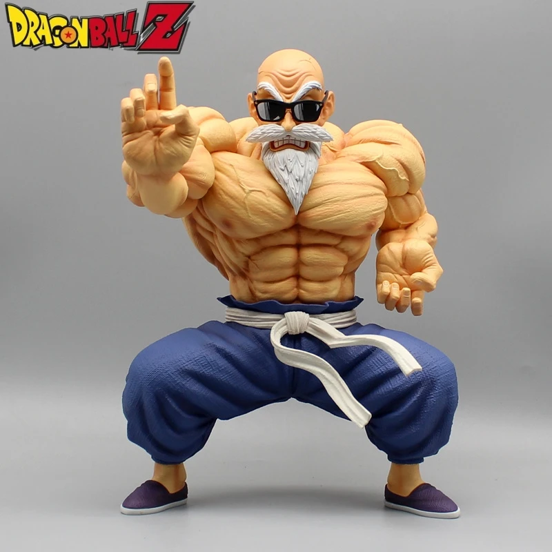 

Anime Figure 24cm Dragon Ball Z Master Roshi Muscle Model Dolls Gk Pvc Action Figurine Statue Decor Collectible Children Toy