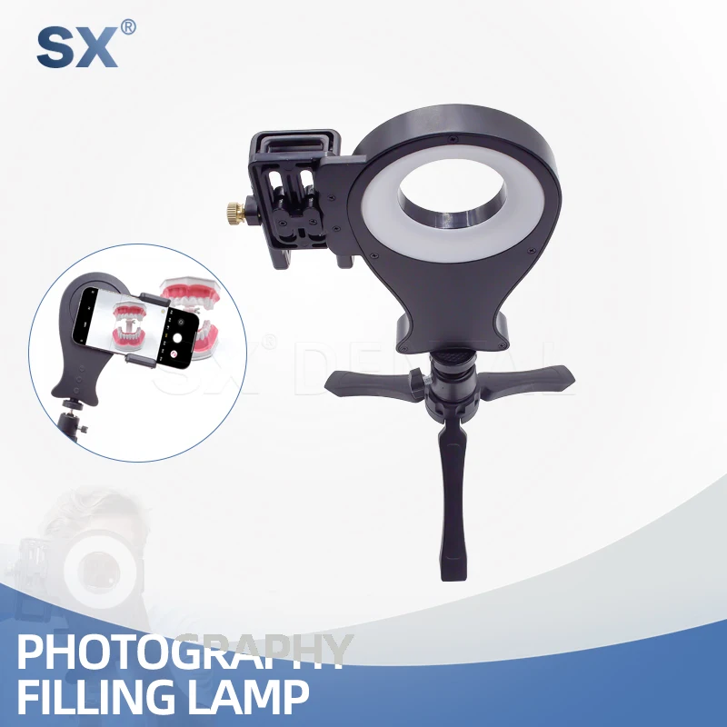 

Dental Photography Ring Light Adjustable Brightness Warm/White with Tripod Stand Internal and External Oral Filling Lamp