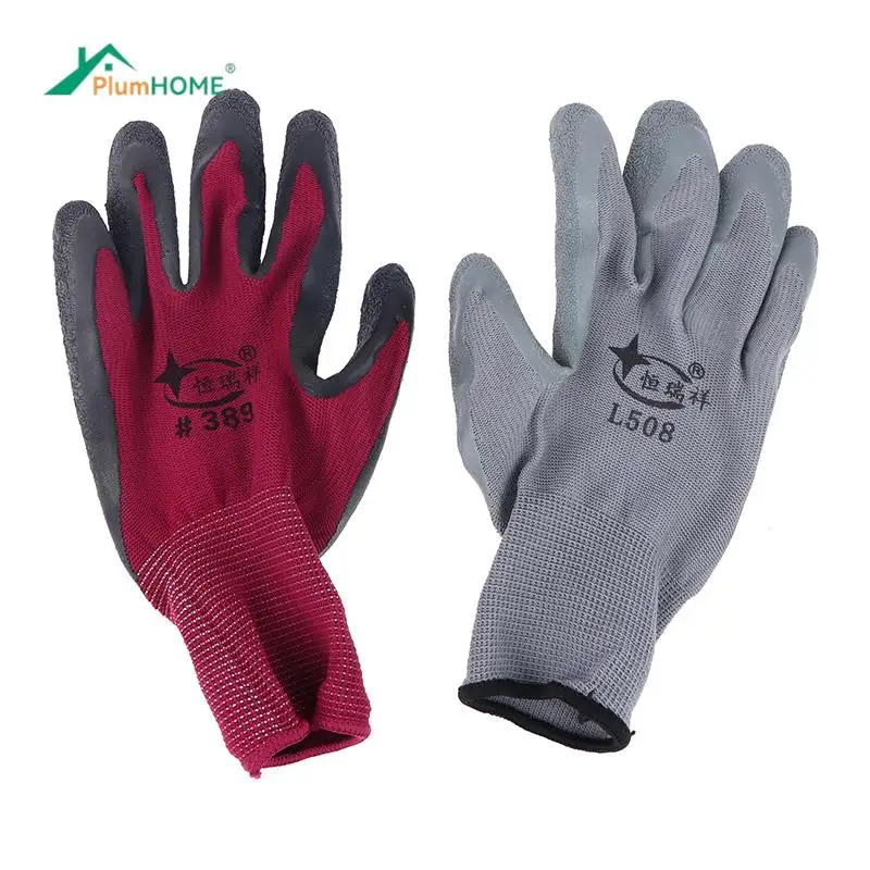 Working Gloves Polyester Latex Glove Protective for work Garden Durable Non-slip Waterproof Gardening Gloves Security Protection