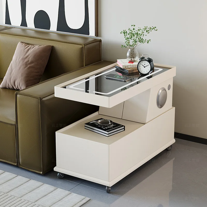 Tavolino mobile piccolo appartamento moderno semplice armadietto laterale leggero soggiorno di lusso Carrello laterale per divano nuovo minimalista italiano