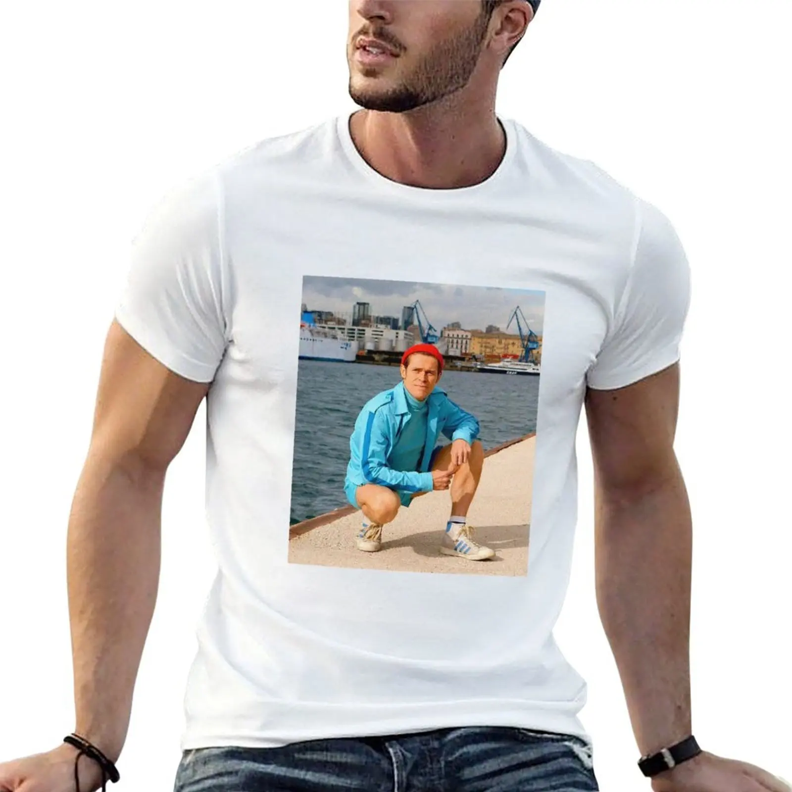 

Футболка Willem Dafoe Swag, мужские футболки, хлопковые футболки с аниме, футболки большого размера для мужчин, белая футболка