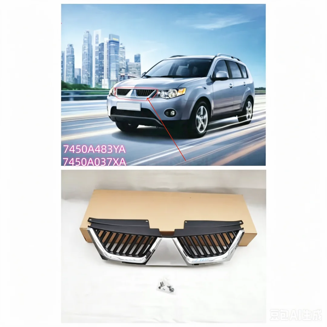 Front Bumper Upper Grille Grill Insert Radiator For Outlander CW4W CW5W CW6W (07-09) 7450A037 7450A037HA 7450A483YA
