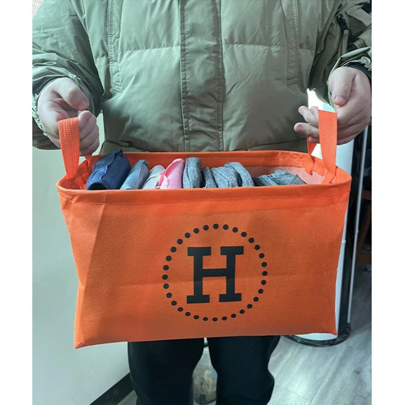 

Clothing storage box-Home wardrobe with multi-level clothing organizing box basket drawer-style foldable storage box