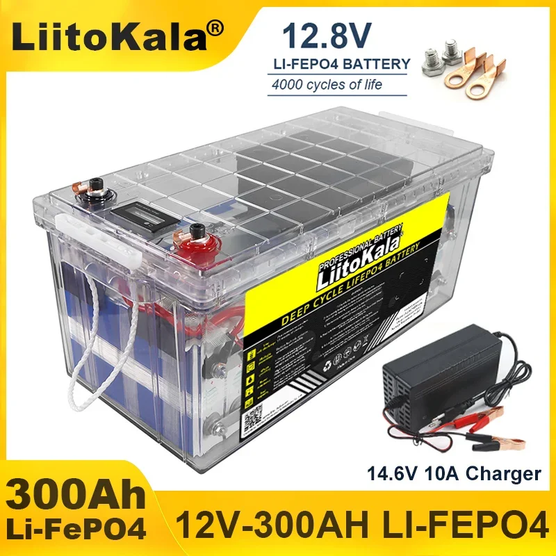 LiitoKala 12V/12.8v 310Ah 280Ah 200Ah 180Ah 120Ah 4s LiFePO4 Battery Lithium Iron Phosphate Batteries for Golf cart Travel Camp