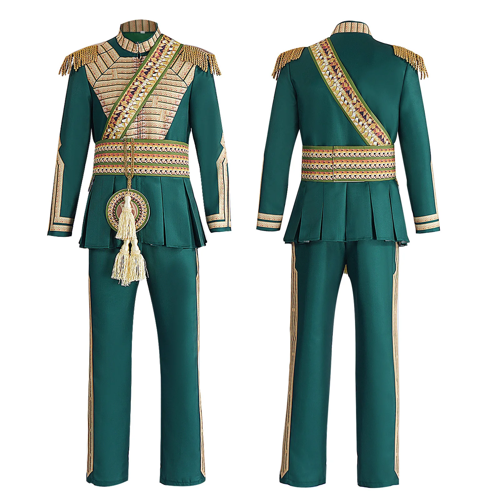 pelicula-temporada-2-principe-fiyero-cosplay-disfraz-uniforme-verde-halloween-carnaval-fiesta-ropa