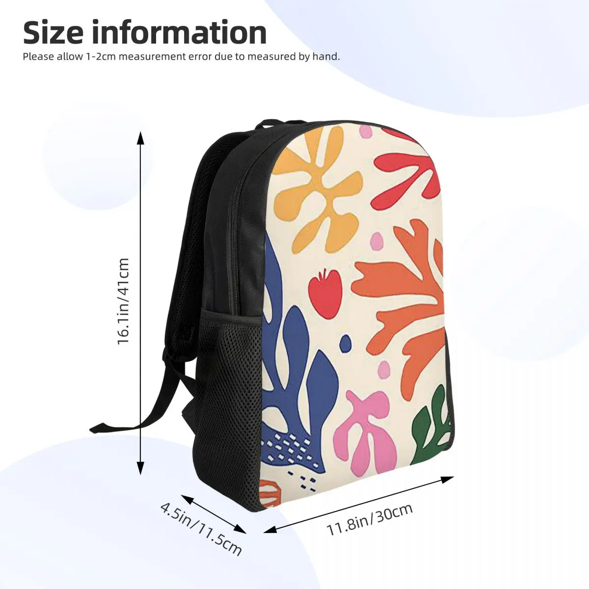 Matisse Flowers A Student Backpack School Bag Hiking Travel Daypack for Men Women Fashion Bookbag Shoulder Bags