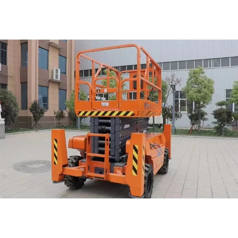 14M Self-propelled Scissor Lift with All-terrain Capability Rough Terrain Scissor Lift for Outdoor Use