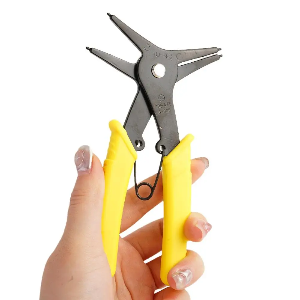 Circlip Pliers 2 In 1 Internal And External Dual Purpose Pliers Retaining Removal External Spring Tool Pliers Large K6Y0