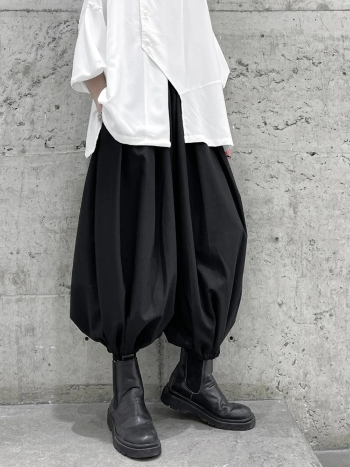 Tannt Women Pant Fashion Black High Waist Ankle-length Pants Vintage Casual Loose Women Bloomers Pants 2024 New