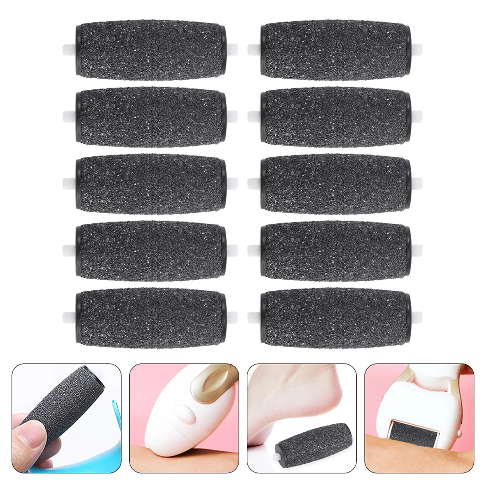 

10Pcs Foot File Replacement Heads Electronic Pedicure Roller Replacement Dead Skin Removal Foot Care Tool Pedicure Accessories