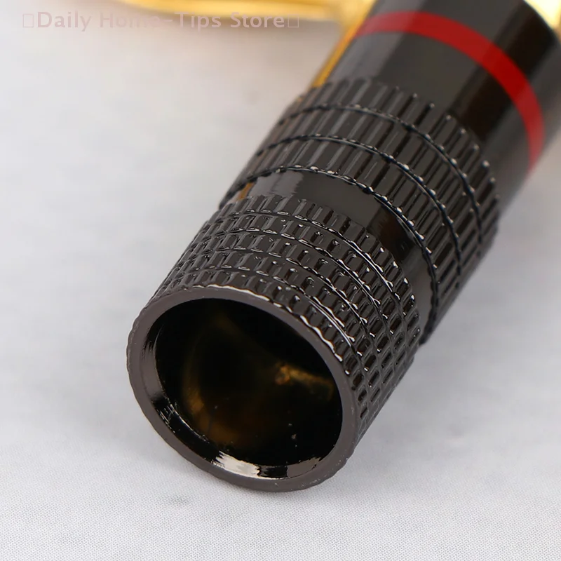 1 szt. Nowe metalowe wtyki bananowe 2025, pozłacane 24-karatowym złotem, złącze bananowe 4 mm ze śrubowym zamkiem do gniazda audio, wtyki głośnikowe, biało-czerwone