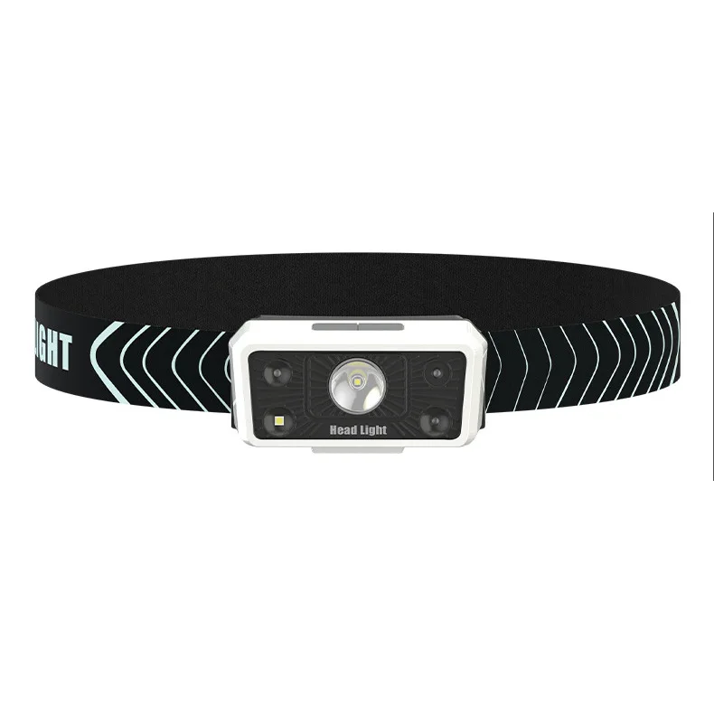 Mini LED Headlamp 4modes With Body Motion Sensor USB Rechargeable Headlight white+red Mode Camping Flashlight Head Light Lamp