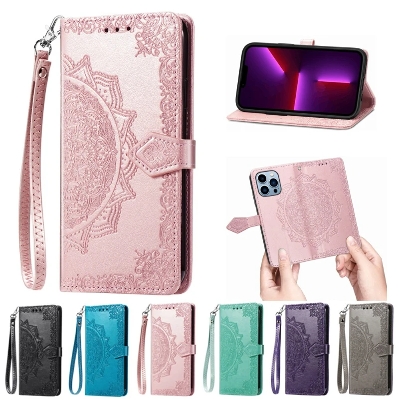 Leder Flip-Kartenhalter-Standhülle für Samsung Galaxy S27 S26 S25 S24 S23 S22 S21 Plus Note20 Ultra Vollständige Abdeckung mit Handgelenkschlaufe