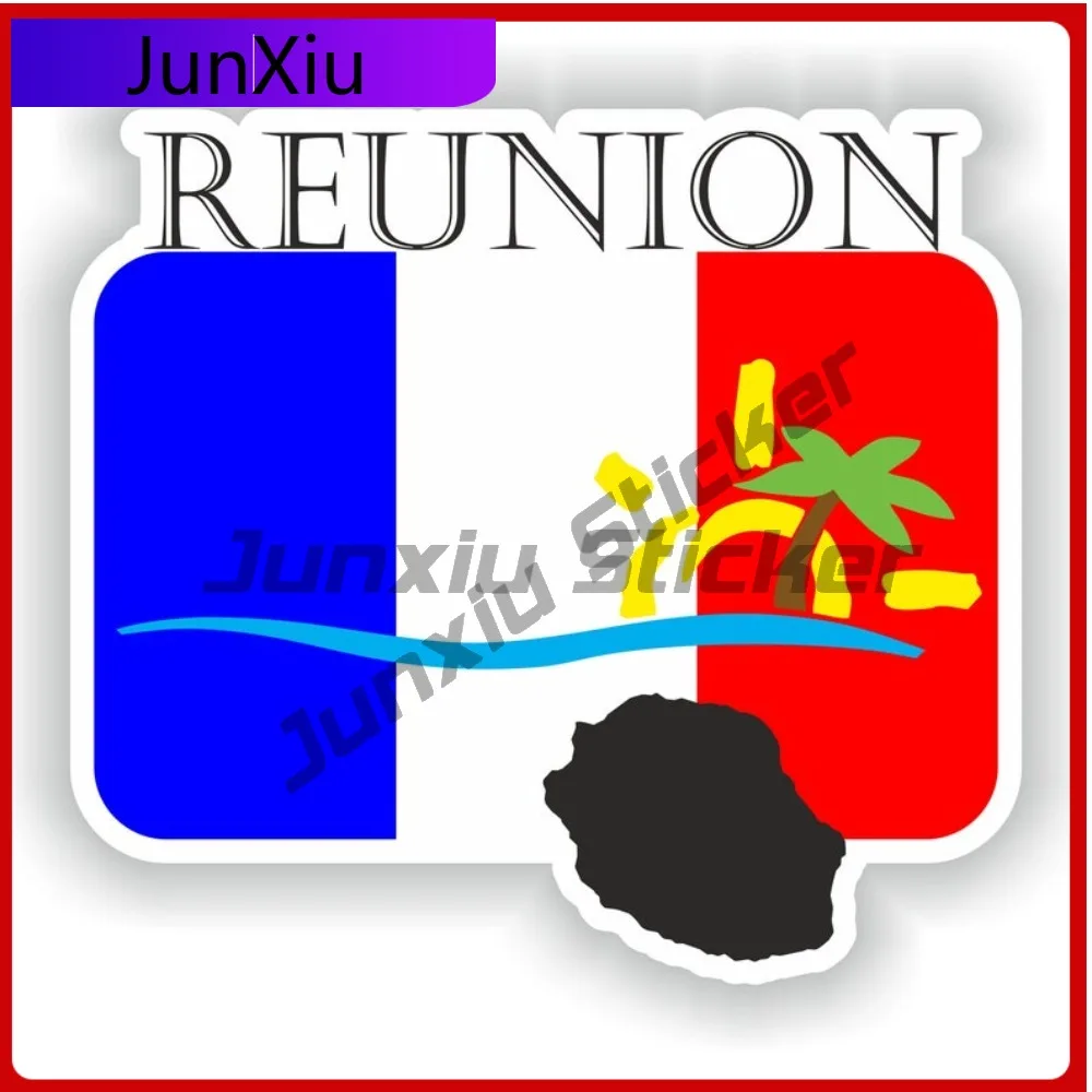 

Reunion Flag Map Shape Outline Badge Vinyl Sticker X 500 Motorcycle Stickers And Decals For Car Decoration Suv Window Camping
