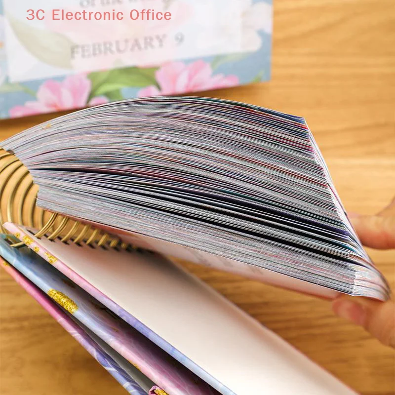 

Vibrant 2025 Desk Flip Calendar with Motivational Sayings and Color Interior Pages; Ideal as Home Decor