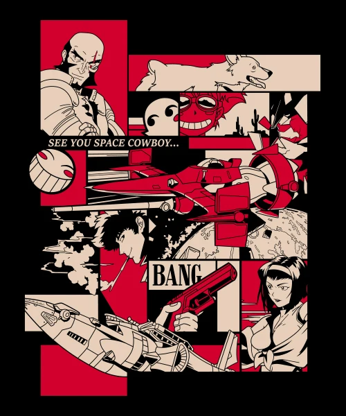 T-shirt for Anime Space Cowboy Bebop Retro