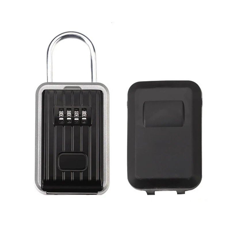 4-Digit Outdoor Key Safe Wall Key Box Safe Wall Mount Combination Lock Box Waterproof Key Safe Storage Lock Box