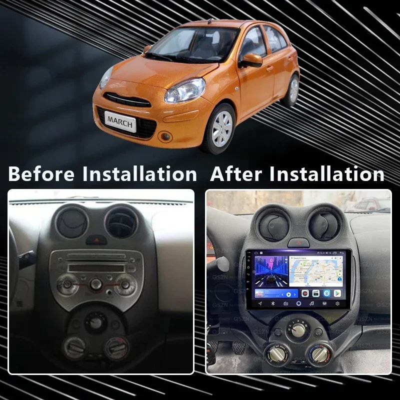 For Nissan March MICRA 2010 2011 2012 2013 K13 Android 13 Car Radio video multimedia Player GPS Navigation 8+256G Carplay Auto