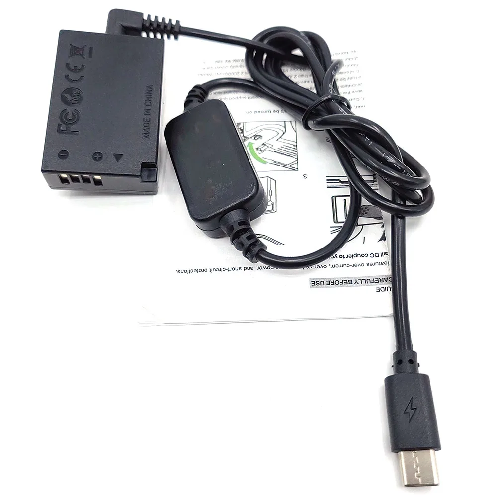 USB Type C USB-PD Converter to DC Cable + DR-E17 DC Coupler LP-E17 Dummy Battery For Canon EOS M3 M5 M6 EOS-M5 EOS-M6 Mark II