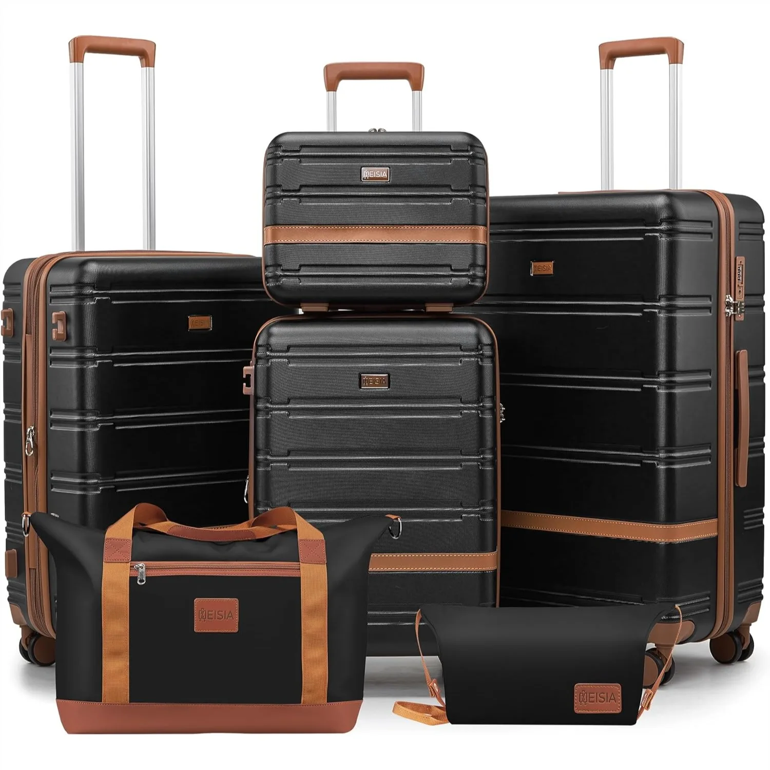 

Luggage Sets with Spinner Wheels, PC+ABS Hard Shell Travel Luggage, Lightweight Carry-on Suitcases with TSA Lock, YKK Zippers