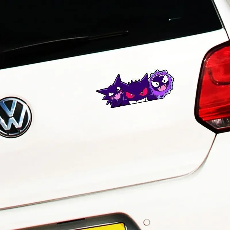 Cute Pokemon Gengar Anime Car Stickers Decals for Motorcycle Scooter Notebook and Luggage view 5