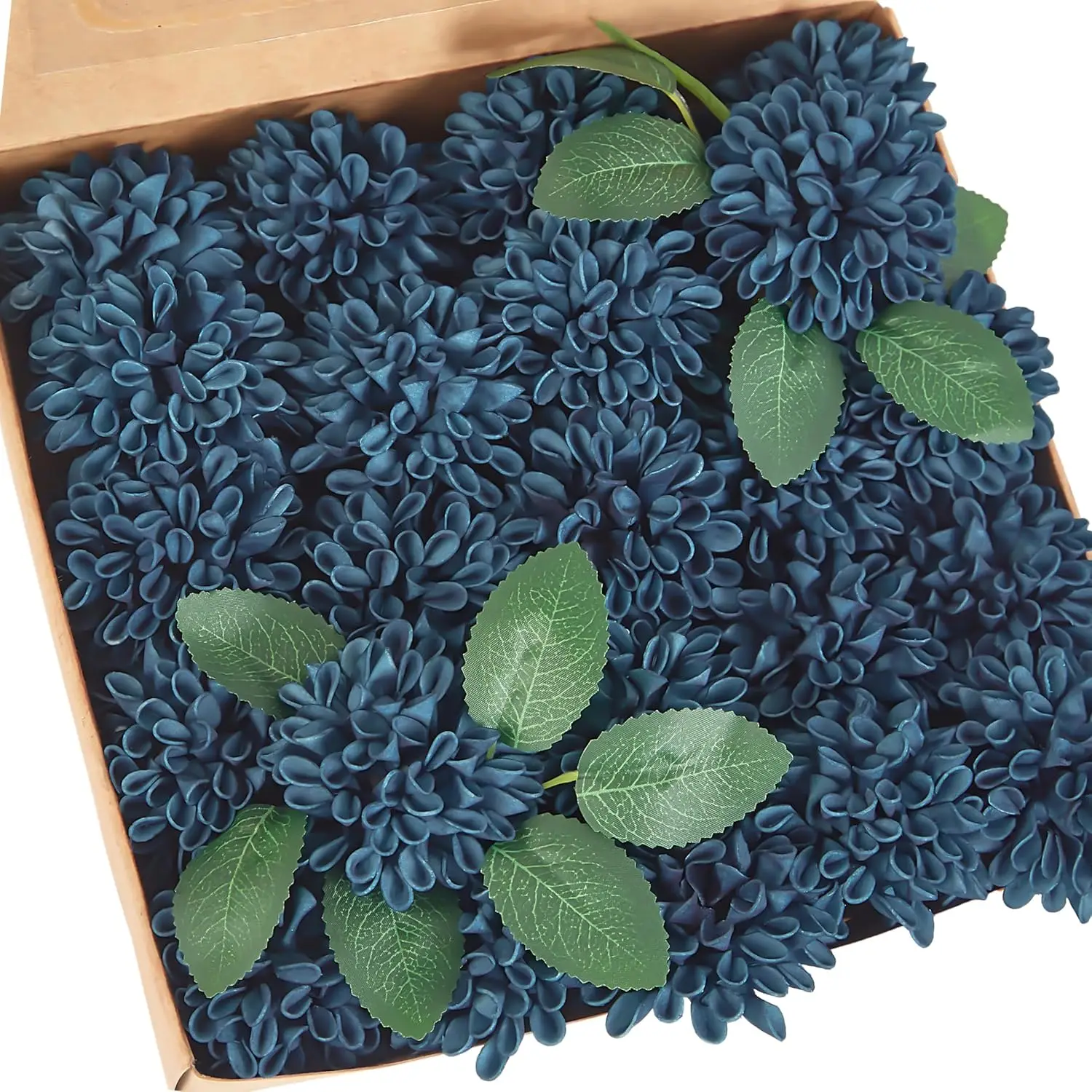 

50pcs Artificial Navy Blue Dahlia Roses for DIY Wedding Bouquets Centerpieces Home Decor