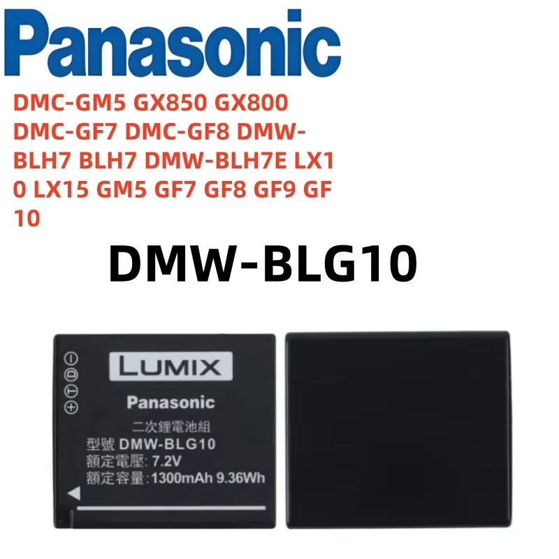 Batería Original DMW-BLG10 BLG10 BLG10PP BLE9 BLE9E para Panasonic Lumix DMC GF6 GX7 GF3 GF5 ZS100 ZS60 LX100 GX85 DC-ZS70 GX80